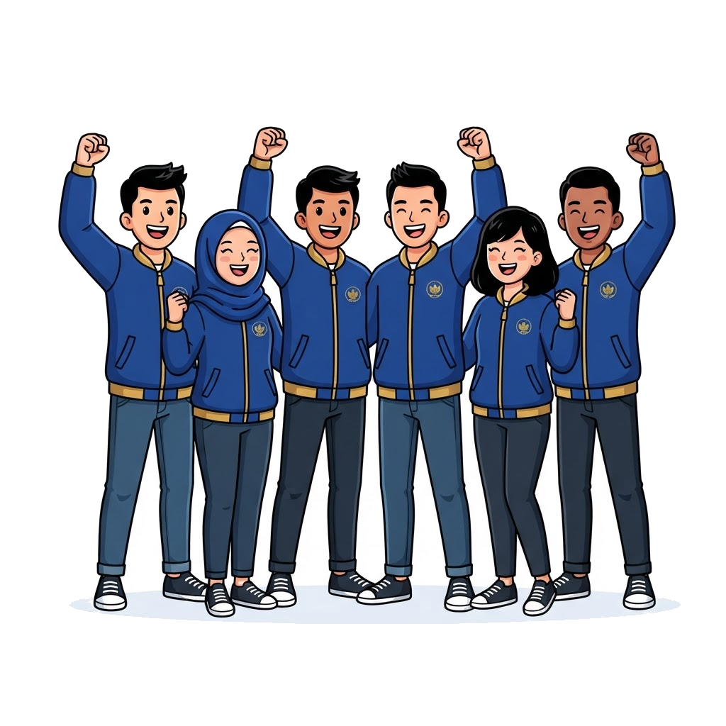 Anggota Karang Taruna bersorak bersama