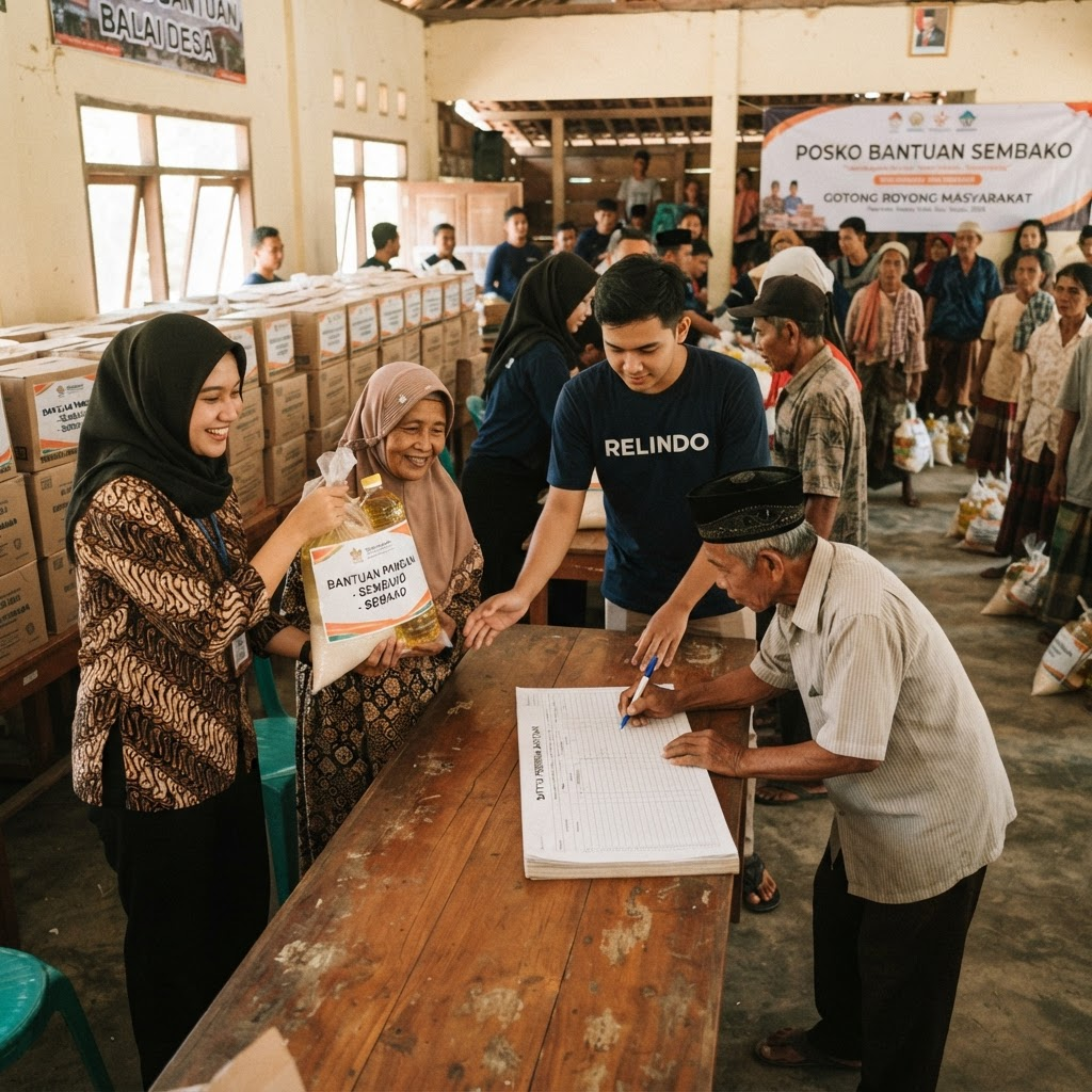 Pembagian Sembako untuk Warga Kurang Mampu